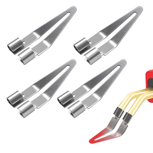 4PCS Plastic Smoothing Tips, Welding Accessories, Stainless Steel Plastic Welder Tips, Adjustable 45 Degree Elbow Soldering Repair Welding Tool for Repairing Car Bumpers, Kayak