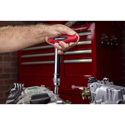 Powerbuilt 1/4 inch Drive Ratcheting T-Handle Torque Wrench, 20-100 in. lb. Range, Easy to Set and Lock in Place, for TPMS Systems and Bike Repair Assembly, Great for Carbon Fiber Handlebars - 649971 - style: T-Handle