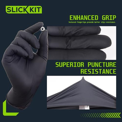 Disposable Nitrile Gloves, 4 Mil, Black, Large/9, 1000 Count | Latex-Free, Powder-Free, Food-Safe for Cooking Cleaning and Food Prep - color: Black, size: Large/9 (Pack of 1000)