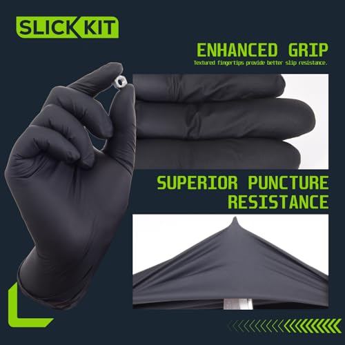 Disposable Nitrile Gloves, 4 Mil, Black, X-Large/10, 100 Count | Latex-Free, Powder-Free, Food-Safe for Cooking Cleaning and Food Prep - color: Black, size: X-Large/10 (Pack of 100)