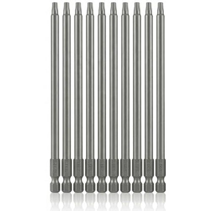 VESTTIO Square Head Screwdriver Bit Set 10PCS SQ2 1/4 Inch Hex Shank 6 Inch/150 mm S2 Steel with Magnetic for Power Screwdriver Drill Impact Driver - size: 6 inch