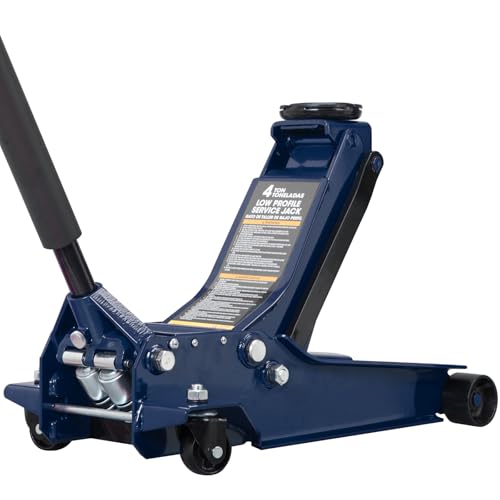 TCE Hydraulic Floor Jack with Dual Quick Lift Pump, 4 Ton (8,000 lb) Capacity, Lifting Range 3.94"- 20", Blue - color: New Sapphire Blue, size: 4 Ton, style: 2026 New Model