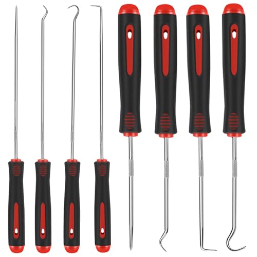 8 Pieces Pick Set, Pick Tool, Precision Automotive Hook Sleeve for Automotive Oil Seals, Automotive Tools, Lock Keys, Oil Seal O-Rings, Locksmith Sets, Pick, Remove Electronic Repair