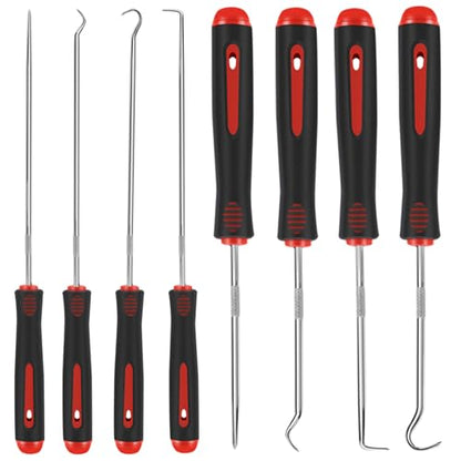 8 Pieces Pick Set, Pick Tool, Precision Automotive Hook Sleeve for Automotive Oil Seals, Automotive Tools, Lock Keys, Oil Seal O-Rings, Locksmith Sets, Pick, Remove Electronic Repair