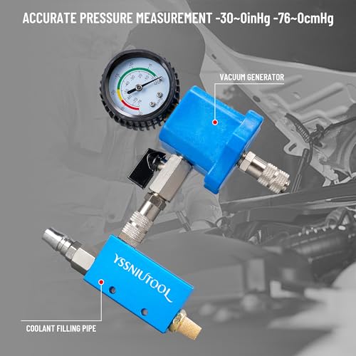 Universal Radiator Pressure Tester Coolant Pressure Tester Car Coolant Vacuum Refill Kit, Vacuum Filled, Residual Liquid Discharge Tool, Coolant Pressure Detector Set, Vacuum Cooling System