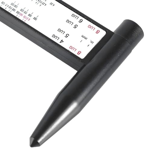 Zpana Car Wheel PCD Gauge, Vehicle Rim Bolt Pattern Measuring Tool, Automotive Lug PCD Ruler Accessories for 4 5 6 8 Holes Sliding Caliper, Universal for SUV, Sedan, Truck
