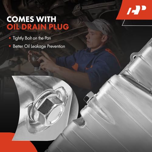 A-Premium Engine Oil Pan Sump with Drain Plug Compatible with Honda Civic 2001 2002 2003 2004 2005 L4 1.7L | Compatible with Honda Civic 2001 2002 2003 2004 2005 L4 1.7L, Reliable Oil Storage, Perfect Seal