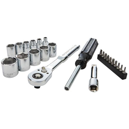 CRAFTSMAN Mechanics Tool Set, 24 Piece, 3/8 Inch Drive SAE, 90-Tooth (CMMT12112) - style: NEW SAE