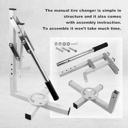 Sporacingrts Mini Tire Bead Breaker for 5" and 6" Go Kart Wheels | Adjustable manual tire bead breaker for 5" and 6" go kart and mini bike wheels, designed for easy tire removal.
