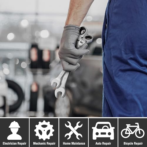 DURATECH 1/2" Flex-Head Ratcheting Combination Wrench | SAE, 72-Tooth, CR-V Steel - style: 1/2"