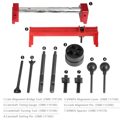 DPTOOL Engine Camshaft Alignment Locking Timing Tool Kit | Compatible with BMW S54 M3 Z3 Z4 M3(CSL) Engine Replace 119140 119130 117342 117160 112300 119170 115100