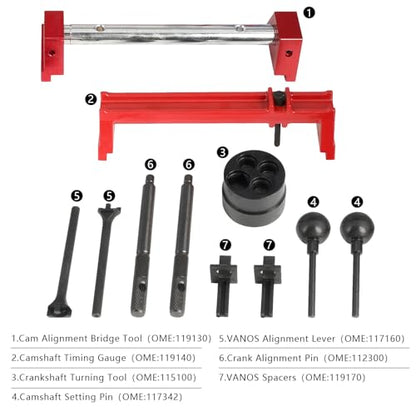 DPTOOL Engine Camshaft Alignment Locking Timing Tool Kit | Compatible with BMW S54 M3 Z3 Z4 M3(CSL) Engine Replace 119140 119130 117342 117160 112300 119170 115100