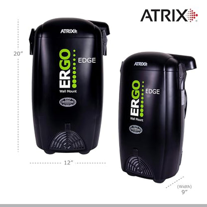 Atrix Ergo Edge Canister Shop Vac-Wall Mounted Garage Vacuum Cleaner with Built-in Dust Bag & Extendable Hose-Compact Black Design, 20 x 9 x 12 - size: Wall Mounted Bundle