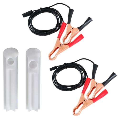 12V Car Fuel Injector Flush Cleaner Adapter Kit, Car Diesel Gas Injector Nozzles Adapter DIY Cleaning Tool Set with Test Lead for Fuel Pump Pressure Test, Universal for Fuel Injector Tester