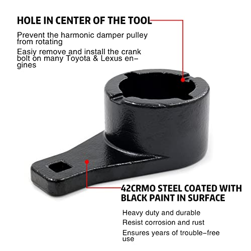MSCRP Crankshaft Damper Pulley Holding Holder Harmonic Tool for Toyota/Lexus