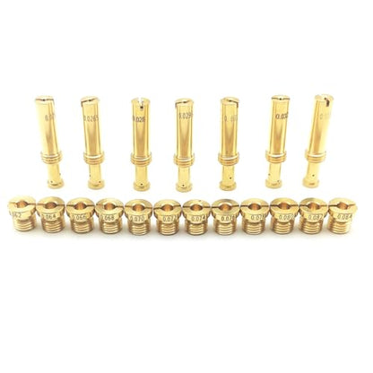 Carburetor Main Jets Intermediate Jets Kit Compatible with Aftermarket S&S Super B E G Carbs (Metric M8×1.0) - NOT for OEM S&S, 12 Main Jets, 7 Intermediate Jets, 19 Pcs