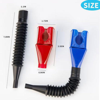 Funnels for Automotive Use,Flexible Draining Tool Snap Funnel, Retractable Automotive Fuel Funnel,Oil Snap for Cars and Motorcycles - color: Blue