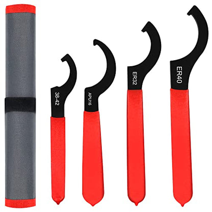 4pcs Coilover Spanner Wrench Set Adjustable Shock Wrench Heavy Duty Steel C Spanner for Most Coil Overs Shocks Adjustment and Suspension System - size: 4 Pcs