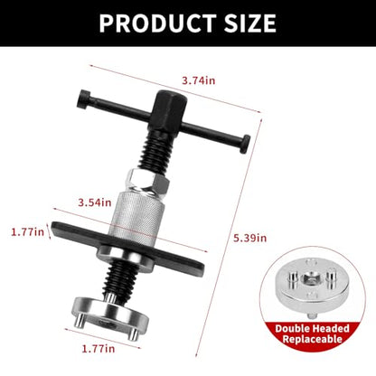 Car Brake Piston Wind Back Tool, 3pcs/Set Brake Caliper Piston Rewind Tool, Auto Rear Brake Pad Wind Back Tool, Brake Caliper Wind Back Tool for Replacement of Rear Brake Pad (Black)