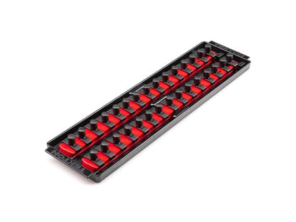 TEKTON 3/8 Inch Drive 2-Rail Socket Organizer Set, Red (30-Tool) | OST12130 | Made in USA - color: Red, size: (30-Tool), style: 2-Rail