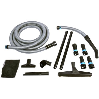 Quick Click Multi-Brand Power Tool Dust Collection Adapter Set and Full Cleanup Vacuum Accessories with 16 Ft. Hose for Home and Shop Wet/Dry Vacuums - size: 16 Ft.