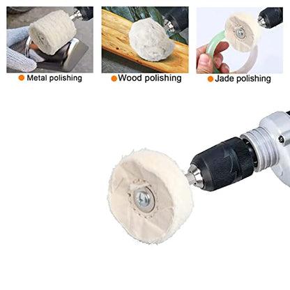 8pcs Polishing Wheel for Drill, Buffing Wheel Polisher Kit with 1/4" Hex Shafts,Abrasive Wheels for Power-Operated Grinders (8)