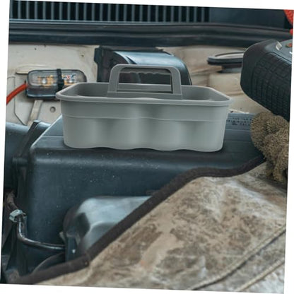 ULTECHNOVO Handheld Cleaning Tote Plastic Bin Storage Cleaning Supplies Organizer Car Detailing Tools Holder Portable Bathroom Tote