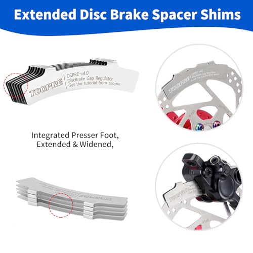 6-in-1 Bike Maintenance Kit, Hydraulic Piston Press Bicycle Disc Brake Repair Tool Set for Mountain Bikes & MTB - Includes Piston Press, Rotor Truing Fork, Disc Brake Gap Regulator