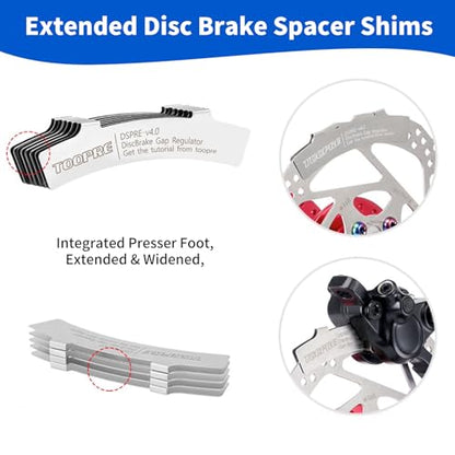 6-in-1 Bike Maintenance Kit, Hydraulic Piston Press Bicycle Disc Brake Repair Tool Set for Mountain Bikes & MTB - Includes Piston Press, Rotor Truing Fork, Disc Brake Gap Regulator