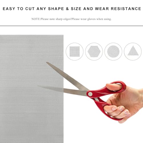 5 PCS Plastic Welding Mesh, 5.9 x 7.9 inch Reinforcing Stainless Steel Woven Wire Mesh, Car Bumper Repair Wire Cloth Welding Kit for Window Screen Fireplace Nets