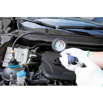 45Pcs Radiator Pressure Tester Kit, Coolant Pressure Tester and Vacuum Refill Kit for Automotive Cooling System Water Tank Leakage Detection