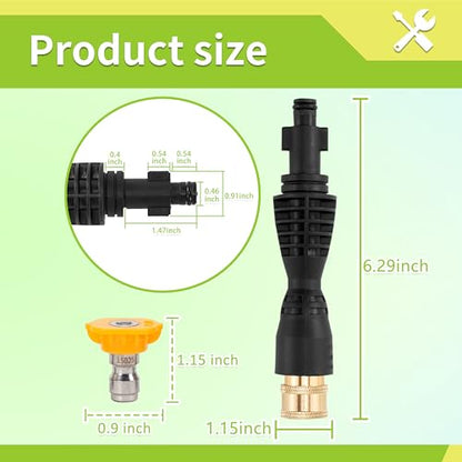 FIXFANS Foam Cannon, Compatible with Portland Husky Ryobi Pressure Washer | Wide Neck Pressure Washer Foam Lance, Power Washer Foam Blaster, 1/4 Inch Quick Connector, 5 Nozzles, 1L - size: 1L