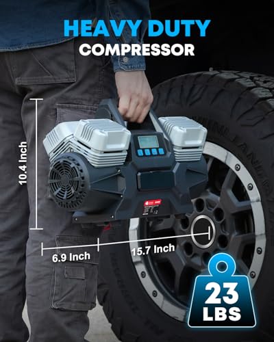 Kohree 12V Four Cylinder Fast Air Compressor with Digital Display Panel | Heavy Duty 14.13 CFM Tire Inflator Tire Pump for Offroad Truck RV 4x4 Vehicle, Max 150 PSI