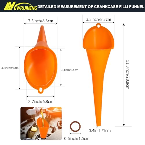 Oil Change Kit Compatible with Harley, Oil Filter Cap Wrench, Crankcase Fill Funnel, Primary Case Oil Funnel, Drip Free Oil Filter Case, Transparent Tube, Oil Drain Plug and 30PCS O-Rings Include