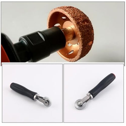 1set Tire Repair Tool Kit with Bowl-Shaped Grinding Head and Pressure Roller Compact Patch Kit for Car and Bicycle Tires Lightweight and Easy to Use for Quick Puncture Fix
