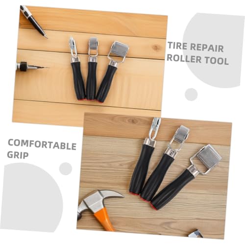 Yardwe 4pcs Automotive Tire Repair Tools Tire Buffing Wheels Set with Plastic Handles 6mm 20mm 40mm for Car Truck Motorcycle Patch Compaction and Polishing