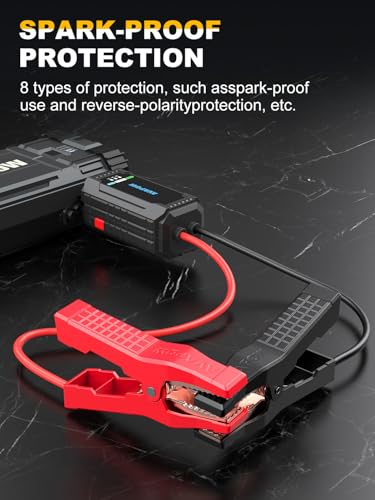 AVAPOW Car Jump Starter, 4000A Peak Battery | For All Gas or Up to 10L Diesel, Portable Booster Power Pack, 12V Auto Jump Box with LED Light, USB Quick Charge 3.0