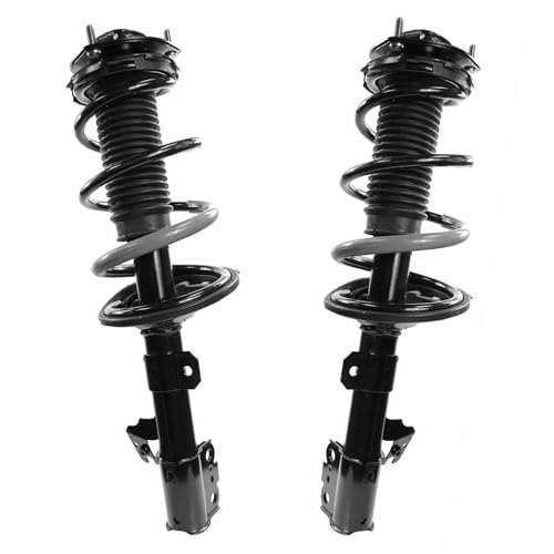 Detroit Axle - FWD Front Struts Sway Bars for Toyota 2001 2002 2003 Highlander [2.4L], Complete Struts with Coil Spring Assembly Sway Bar End Links Replacement Suspension Kit - size: 4QS54007/ sway kit