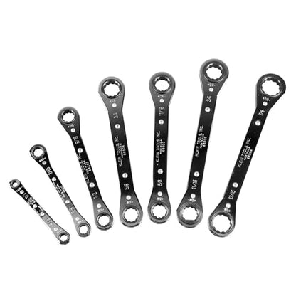 KLEIN TOOLS 68222 Ratcheting Box Wrench Set, 7-Piece, Made in USA - size: 7-Piece