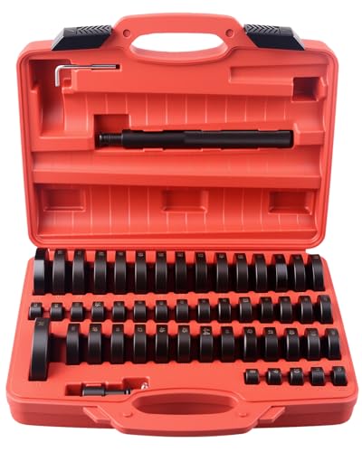 DAYUAN 52 in 1 Custom Bushing Driver Set Bundle with Universal Press and Pull Sleeve Remove Install Bushes Bearings Garage Tool Kit