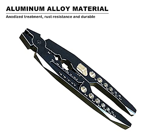 Aluminum Alloy RC Shock Absorber Pliers 4 in 1 RC Crawler Multifunction Pliers Tool RC Rod Ends Disassemble Tool for Traxxas HSP Car Black Silver - color: Black Silver
