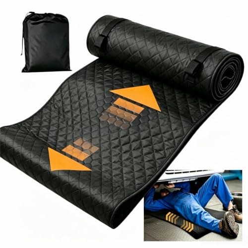 Magic Rolling Creeper Mat – Upgraded Heavy-Duty 2.5 lbs, Under Car Repair Mat with Thicker Denser Material, 60"x28" Portable Foldable Mechanics Rolling Pad, Storage Bag Included for Low Clearance