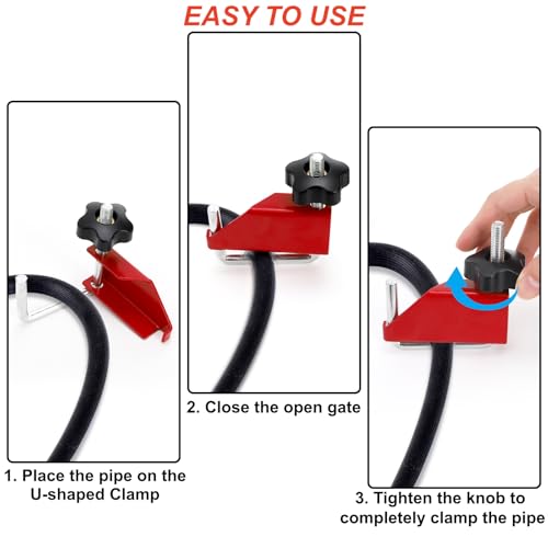 DEAYOU 4 PCS Hose Pinch Off Pliers Set, Carbon Steel Hose Clamp Pliers for Flexible Fuel Line, Coolant, Radiator, Heater, Hose Clamp Tool Kit, 3/8", 1/2", 1", 1-3/4", Without Damaging the Line