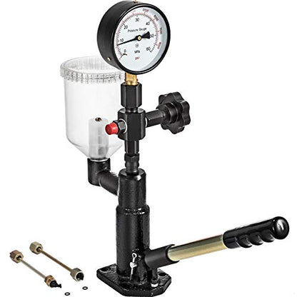 Vevor 400Bar 6000PSI Diesel Fuel Injector Tester Diesel Injector Nozzle Tester with Dual Scale Gauge to Adjust Injector Nozzle Pressure and Testing Diesel Injector Nozzle Pop Pressure Tester