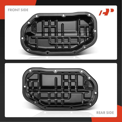 A-Premium Lower Engine Oil Pan with Drain Plug Compatible with Nissan 350Z 370Z INFINITI EX35 EX37 FX35 FX37 G35 G37 M35 M37 Q40 Q50 Q60 Q70 Q70L QX50 QX70 3.5L 3.7L