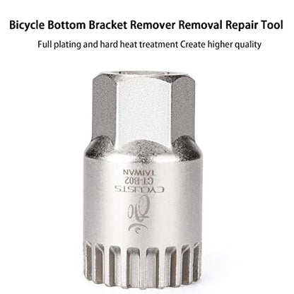 Bike Bicycle Bottom Bracket Removal Sleeve Tool Compatible With Standard 20-Tooth Cartridge Type Bottom and Shimano, Octalink, ISIS Splined Bottom Brackets (CT-B02) - style: CT-B02