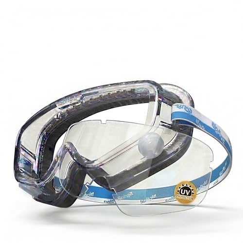 Safety Goggles Over Glasses, Spare Lens Included, ANSI Z87.1 Anti-Fog, Dual Foam Seal, Lab Construction Work Workshop - size: 1 Goggle + 1 Replacement Lens