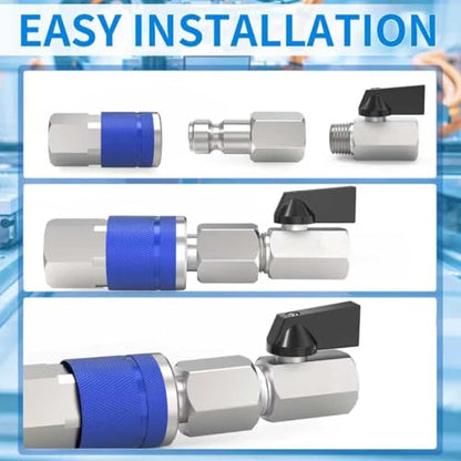 ChillWaves Automotive T-Style Air Plug, 1/4" NPT Female Pneumatic Plugs, Air Compressor Accessories Fittings(20-PACK) - size: 1/4" FNPT(1/4" Body)