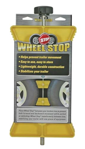 Camco Large RV Wheel Stop - Fits 26 to 30-inch Diameter Tires and Tire Spacing from 3 ½ to 5 ½-inches (44622)