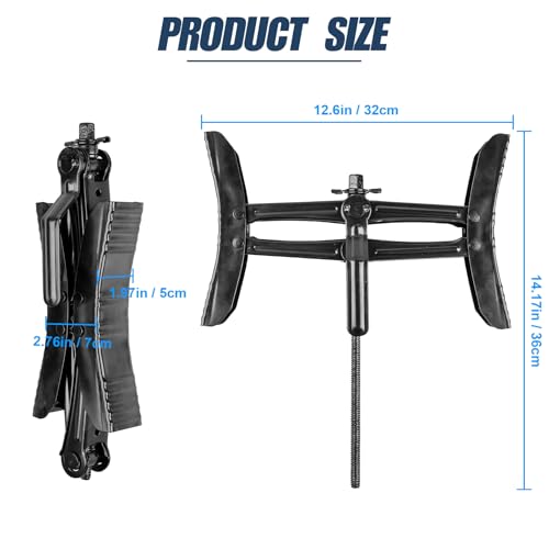 2Pcs Camper Wheel Chock Stabilizer, X Chocks for Travel Trailer | Heavy Duty RV Wheel Chocks with Ratchet And Socket for 3.5"-12" Wheel Gaps